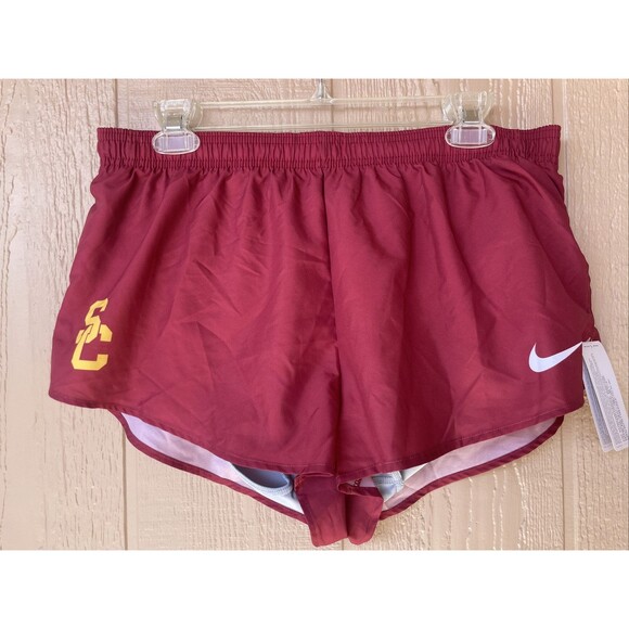 Nike USC Trojans Digital Fast Short Men's L Maroon Running track - Picture 1 of 10